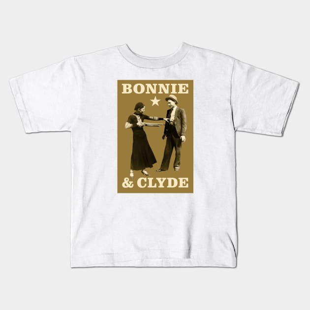 Bonnie & Clyde Kids T-Shirt by PLAYDIGITAL2020